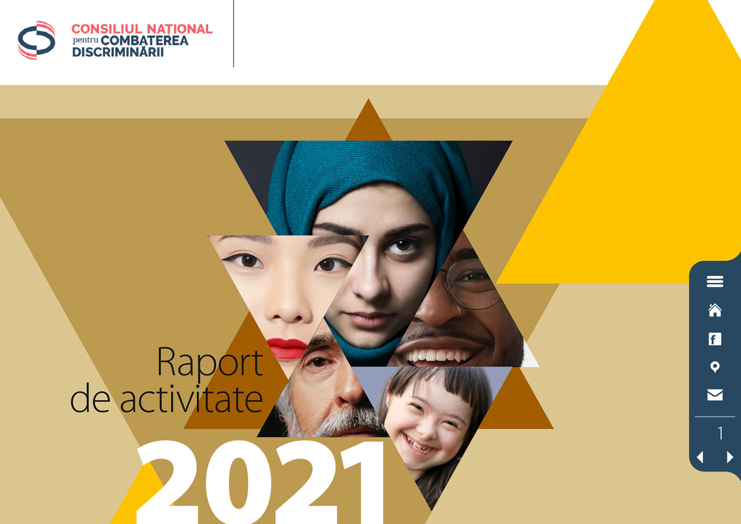 Design grafic raport anual interactiv - Raport CNCD 2021